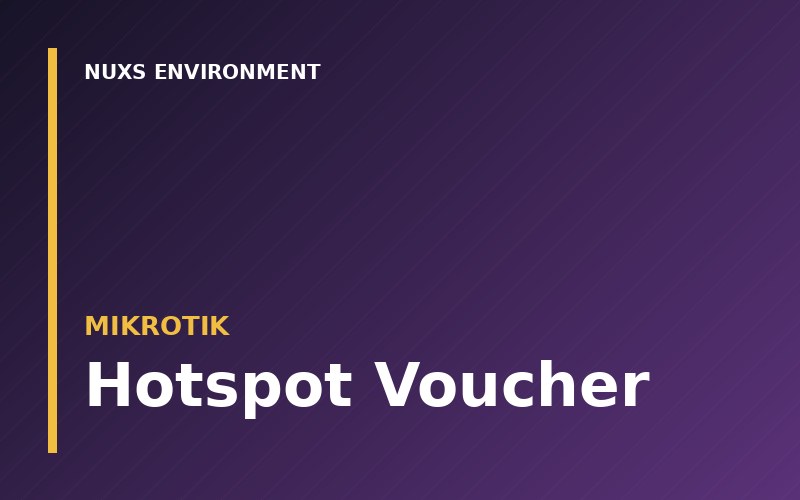 Konfigurasi Dasar + WLAN Hotspot (Voucher)