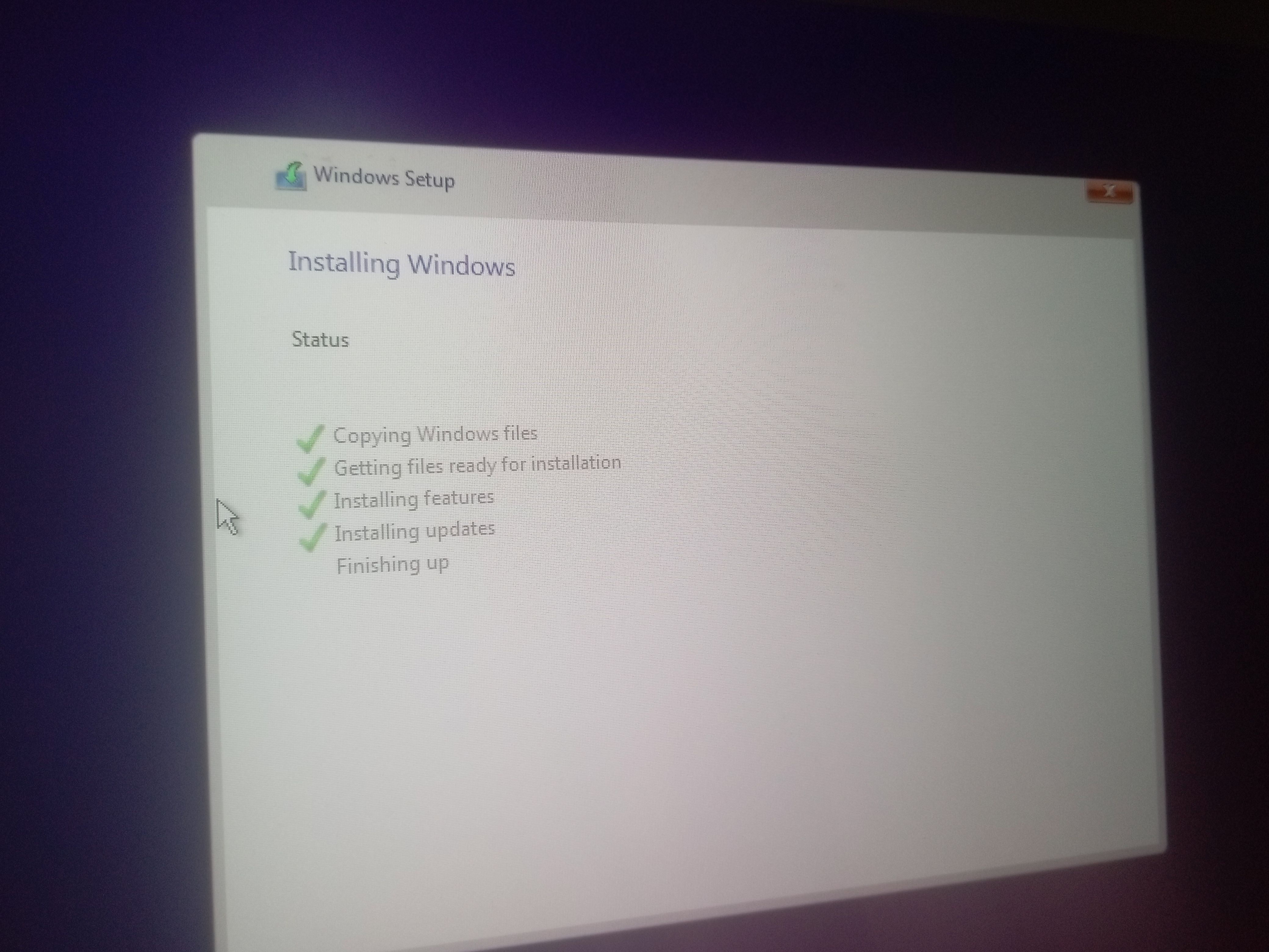 Langkah 13: Proses instalasi Windows