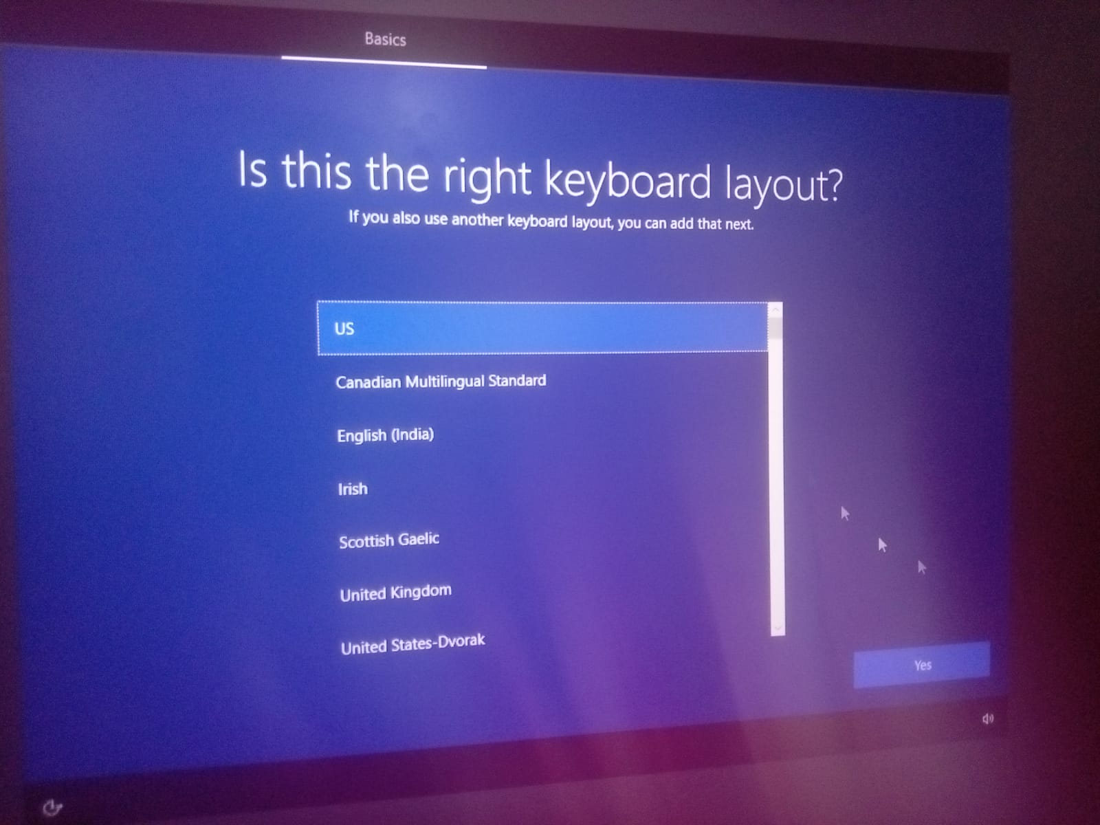 Langkah 17: Pengaturan tata letak keyboard