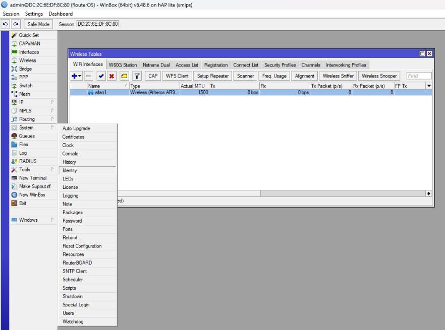 Identity MikroTik 1