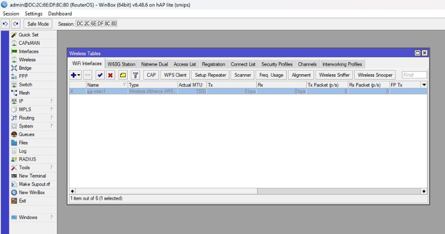 Mengaktifkan wlan1